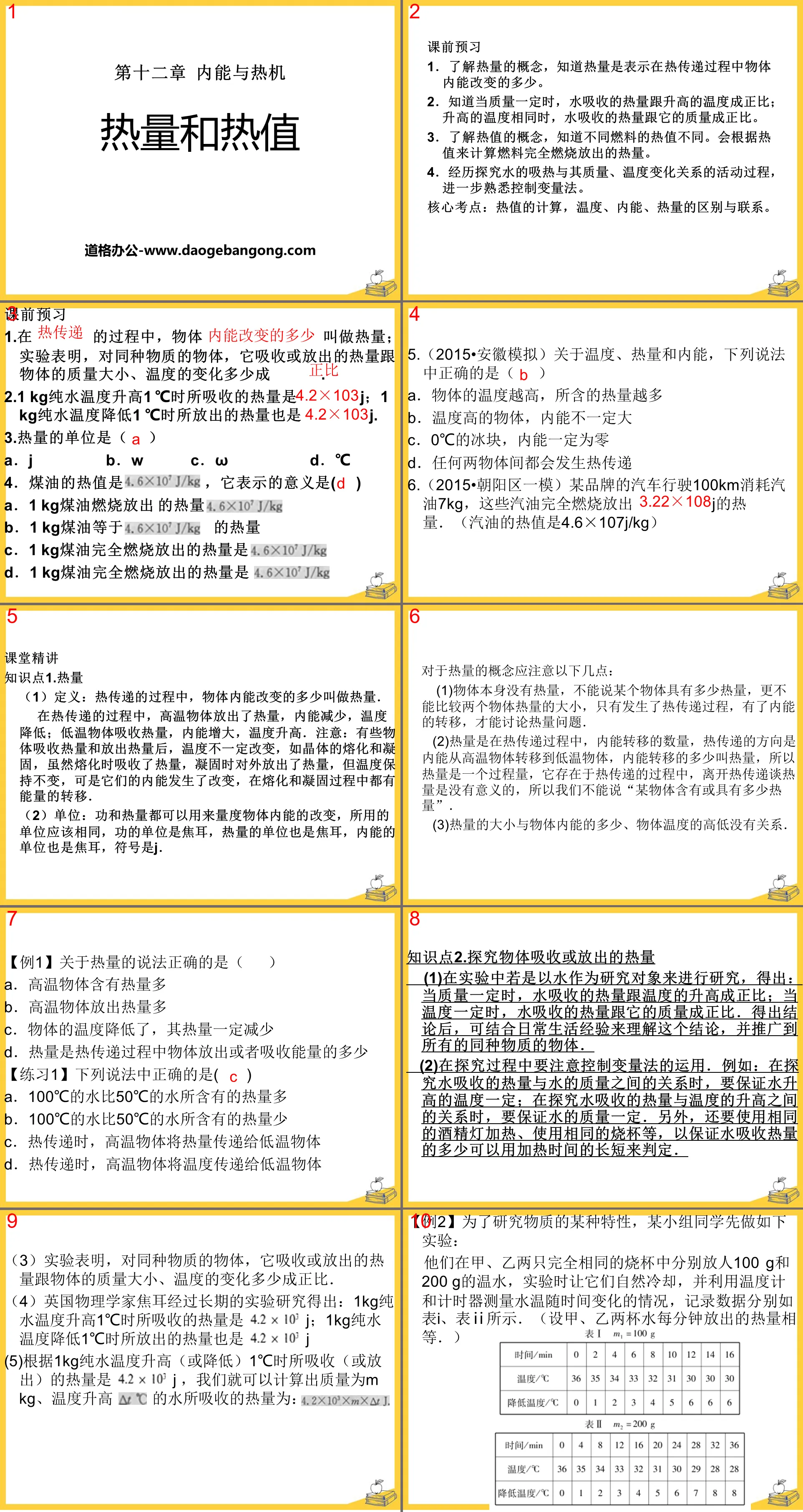 《熱與熱值》內能與熱機PPT課件