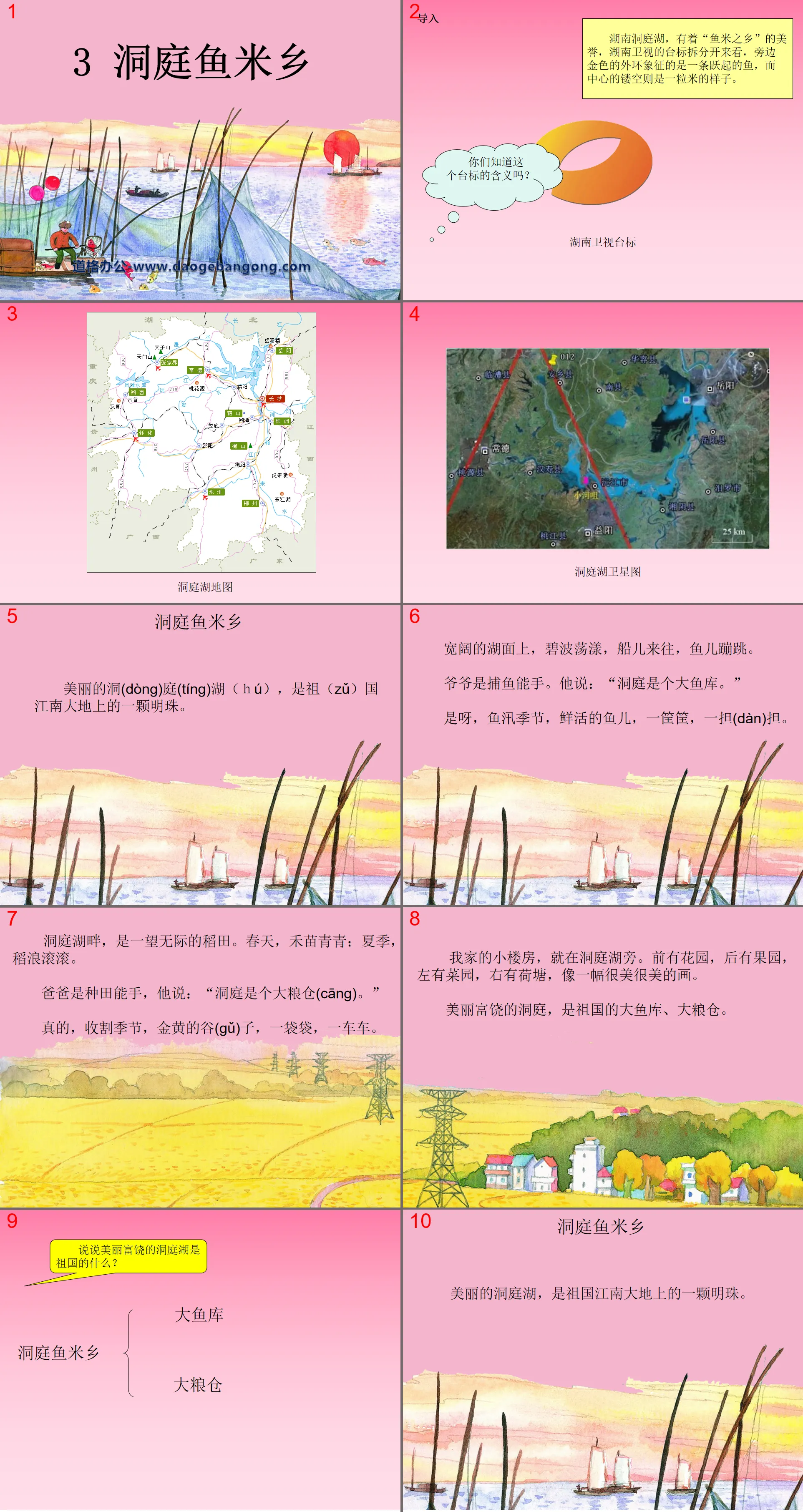 "Dongting Yumixiang" PPT courseware 3