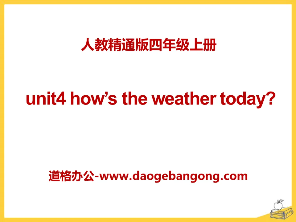 "How's the weather today?" PPT courseware 3