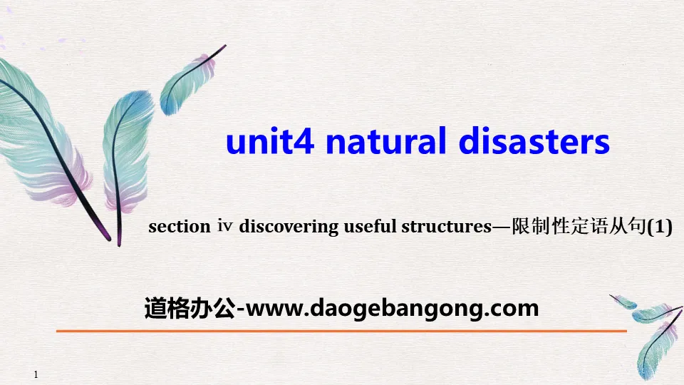 《Natural Disasters》Discovering Useful Structures PPT課件