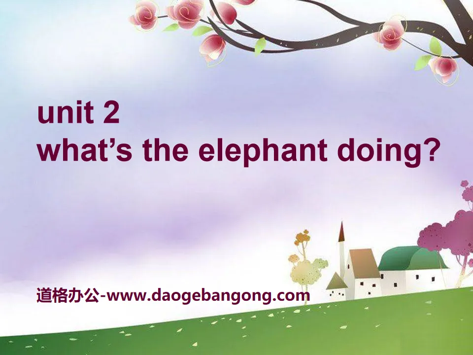 《What's the elephant doing?》PPT課件3