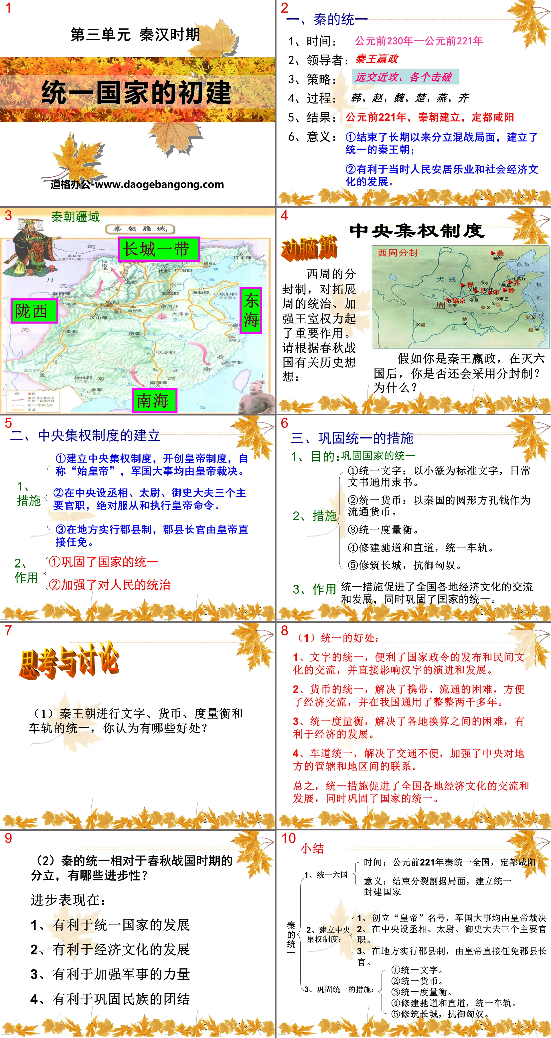 "The Initial Construction of a Unified Country" PPT courseware 2 during the Qin and Han Dynasties