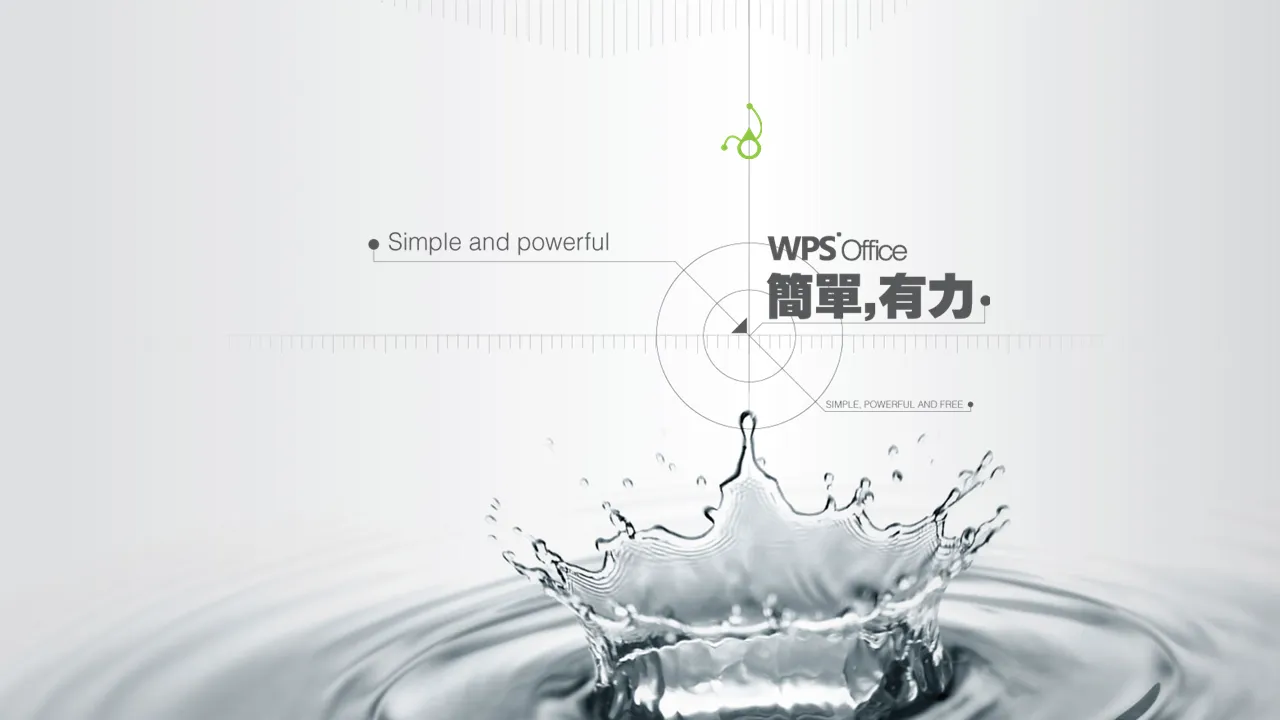 Elegant Water Drops PowerPoint Template Download