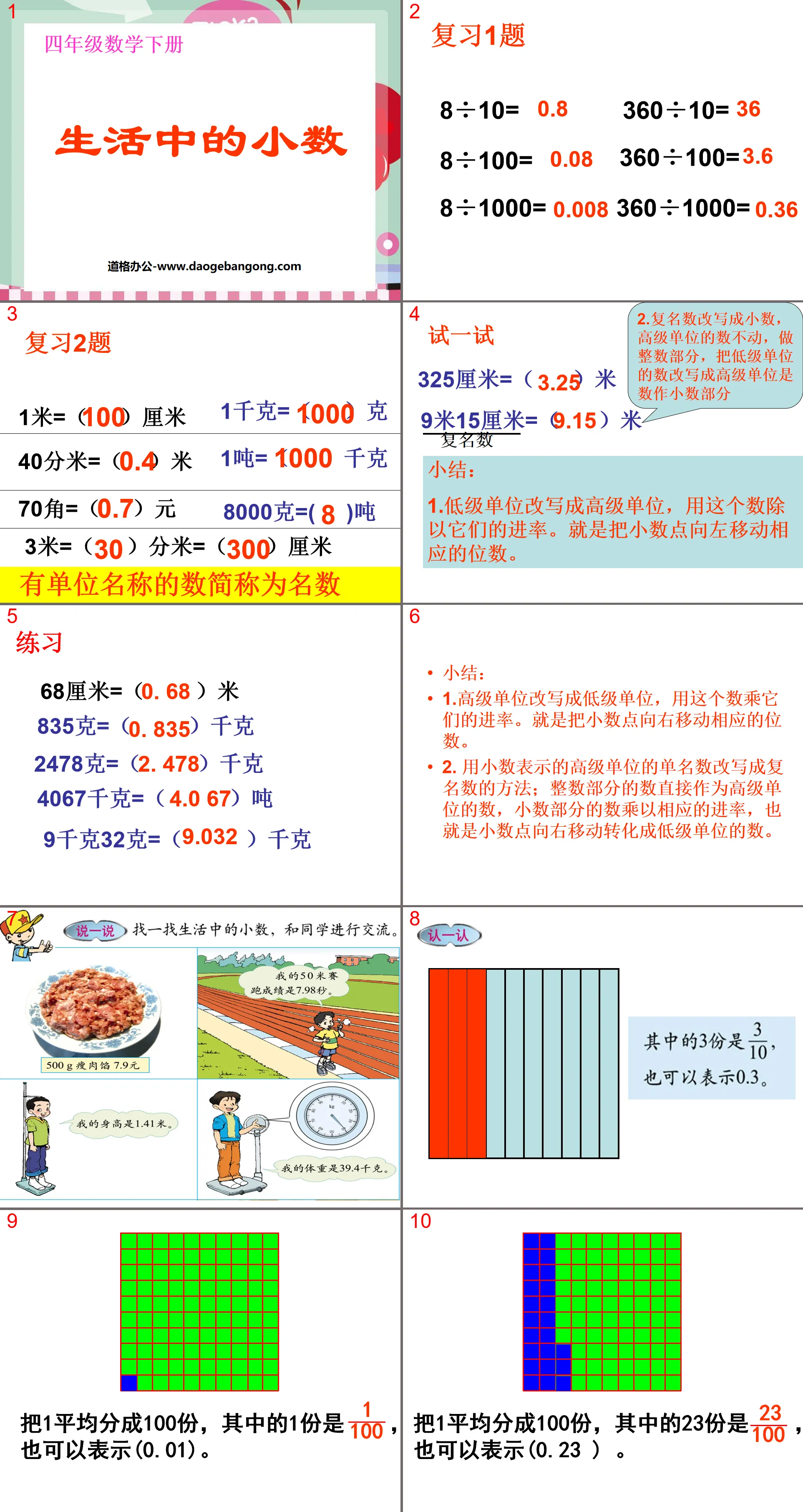 "Decimals in Life" Decimal PPT Courseware 2