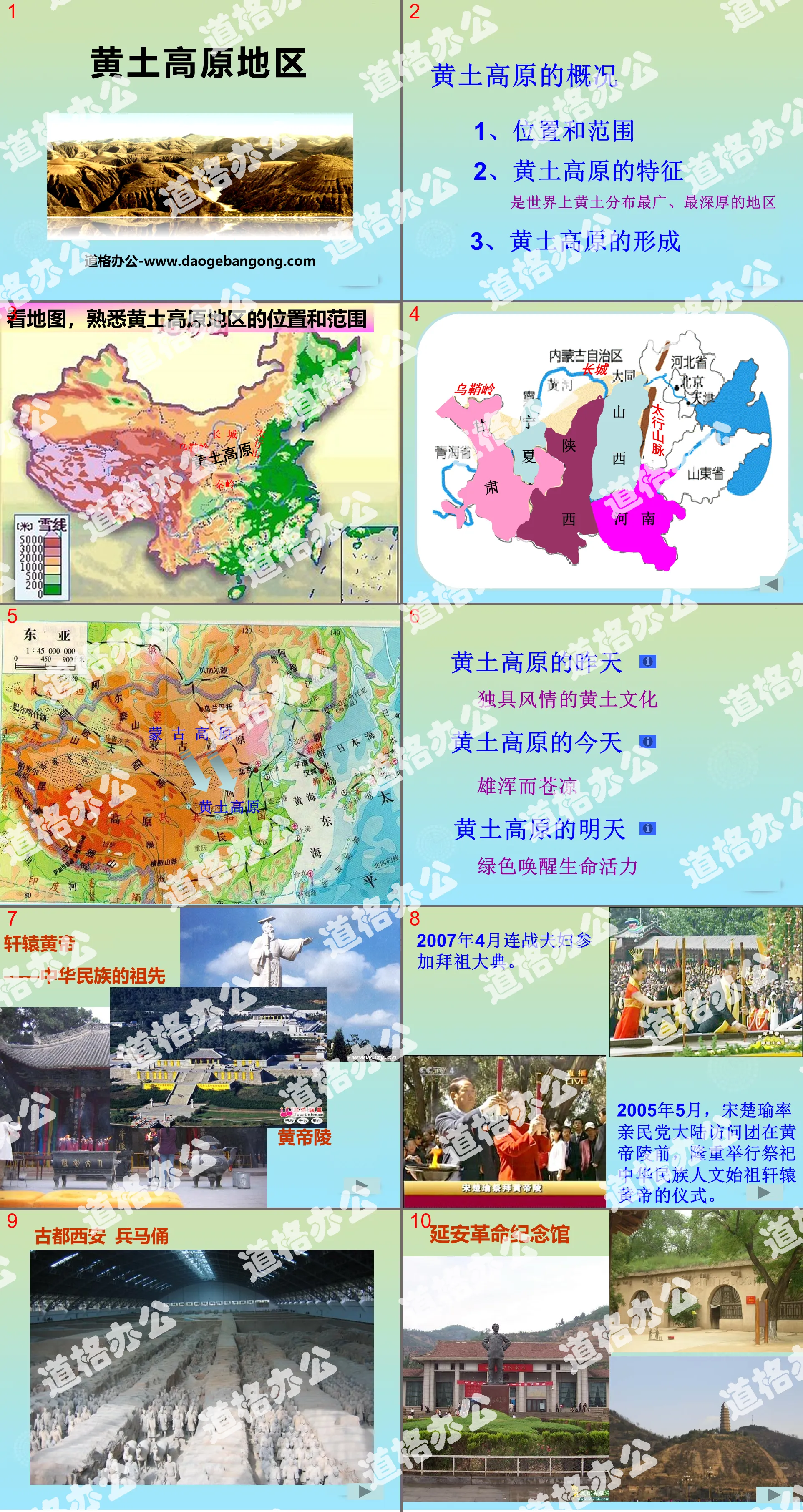 "Loess Plateau Region" PPT courseware