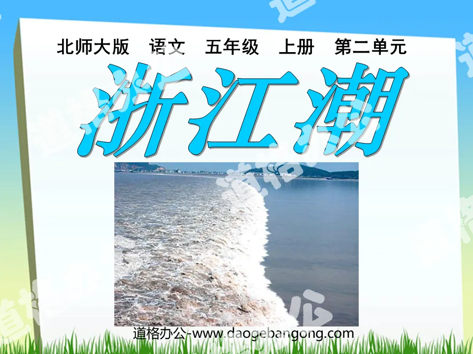 "Zhejiang Tide" PPT courseware