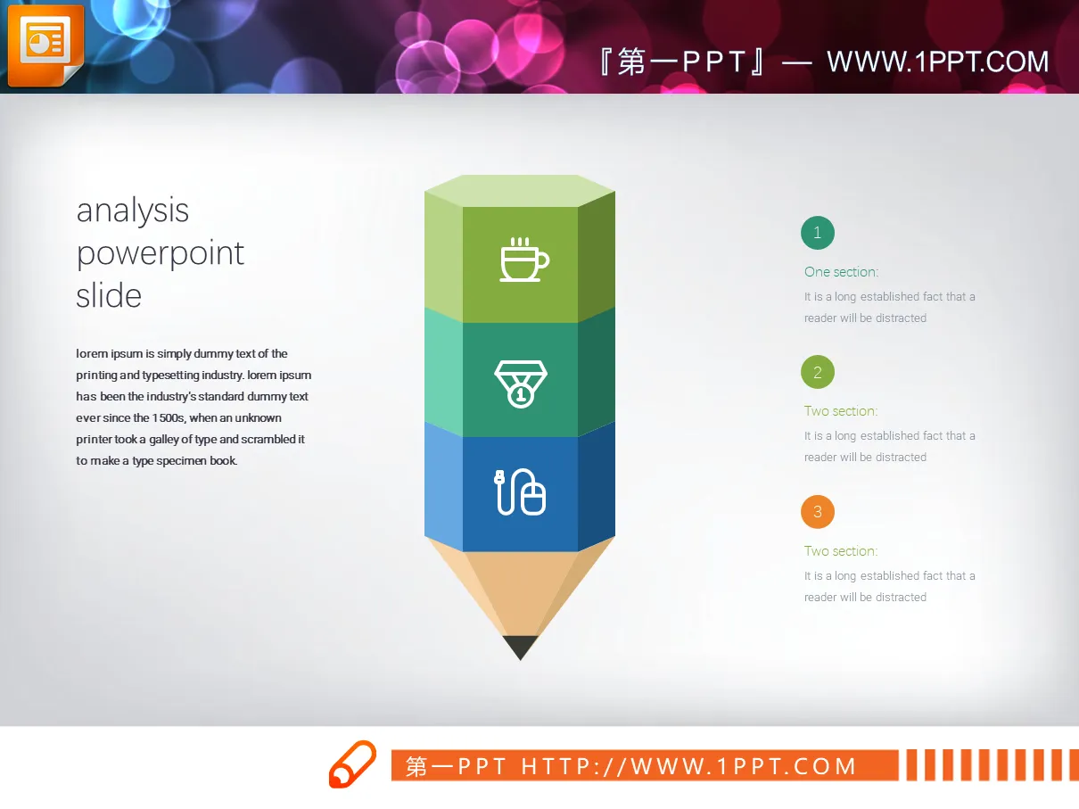 Five sets of PPT charts in exquisite color pencil style