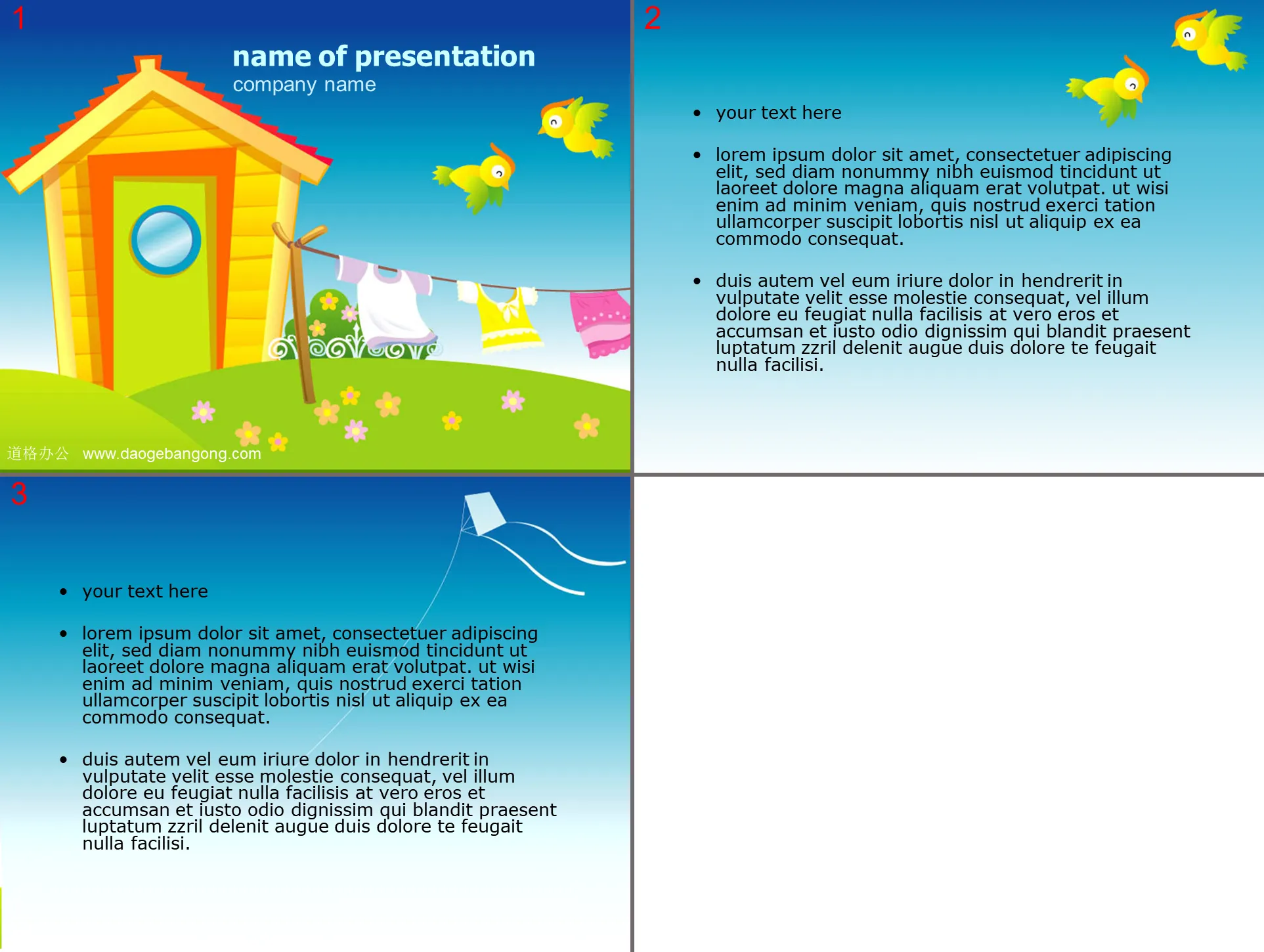 Children's cartoon PPT template download