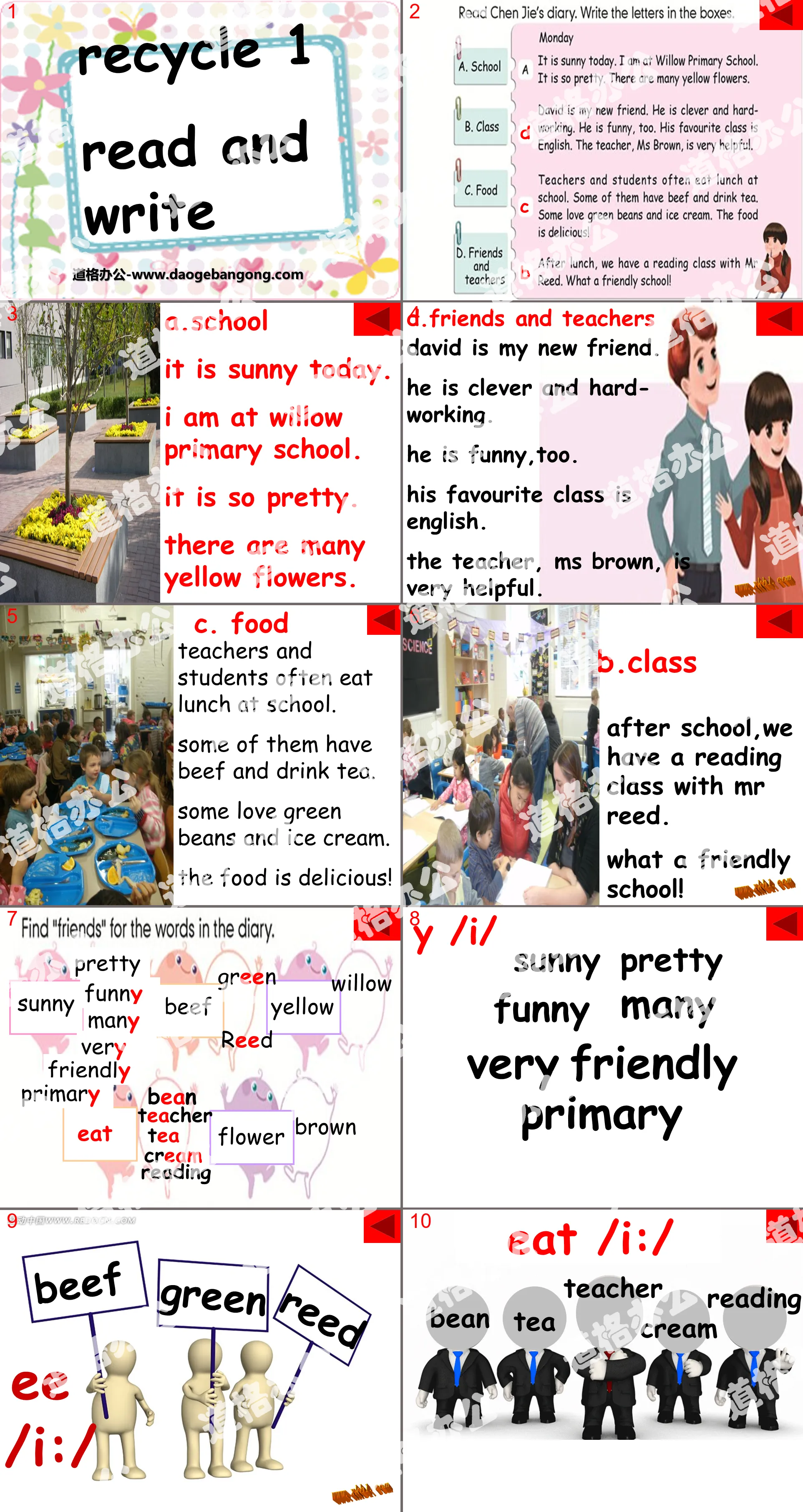 People's Education Press PEP fifth grade English volume 1 "recycle1" PPT courseware 6