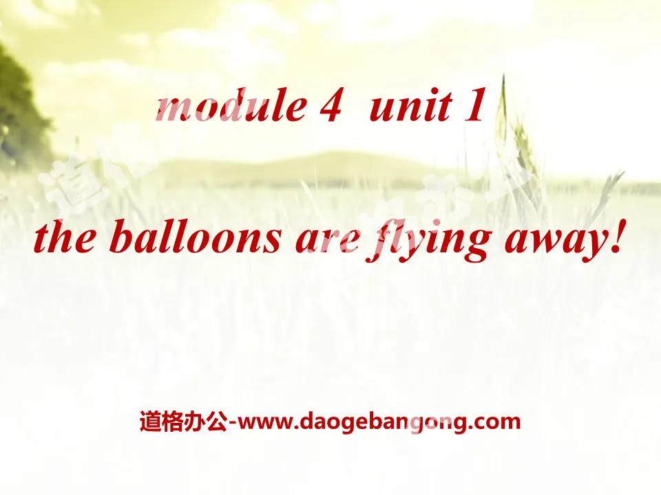 《The balloons are flying away》PPT课件4
