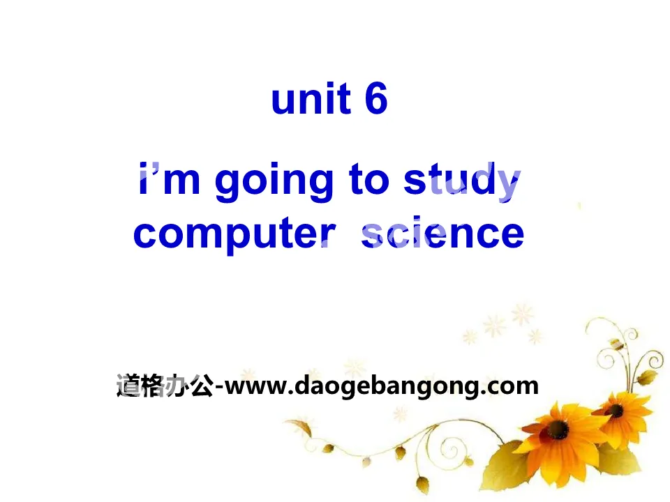 "I'm going to study computer science" PPT courseware 20