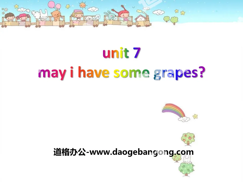 "May I have some grapes?" PPT