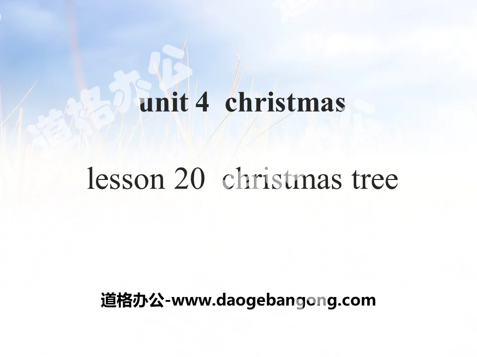 《Chritmas Tree》Christmas PPT課件