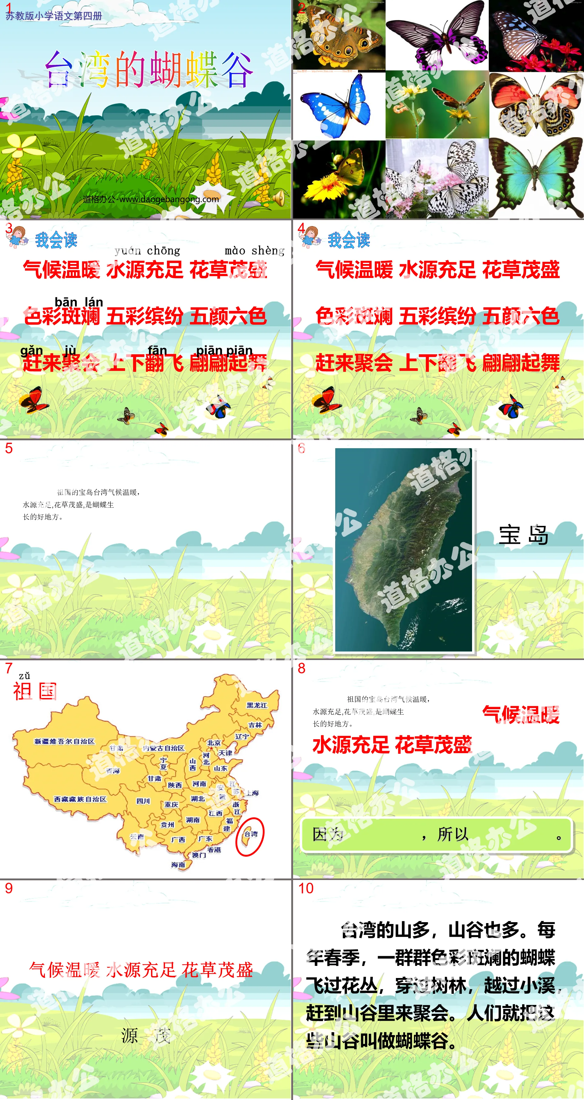 "Taiwan's Butterfly Valley" PPT courseware 4