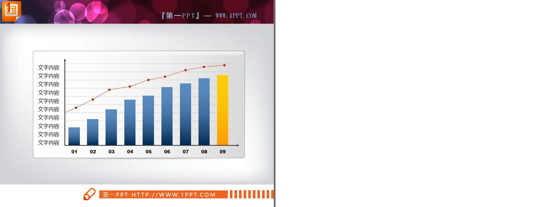 Data analysis PPT commonly used line chart material