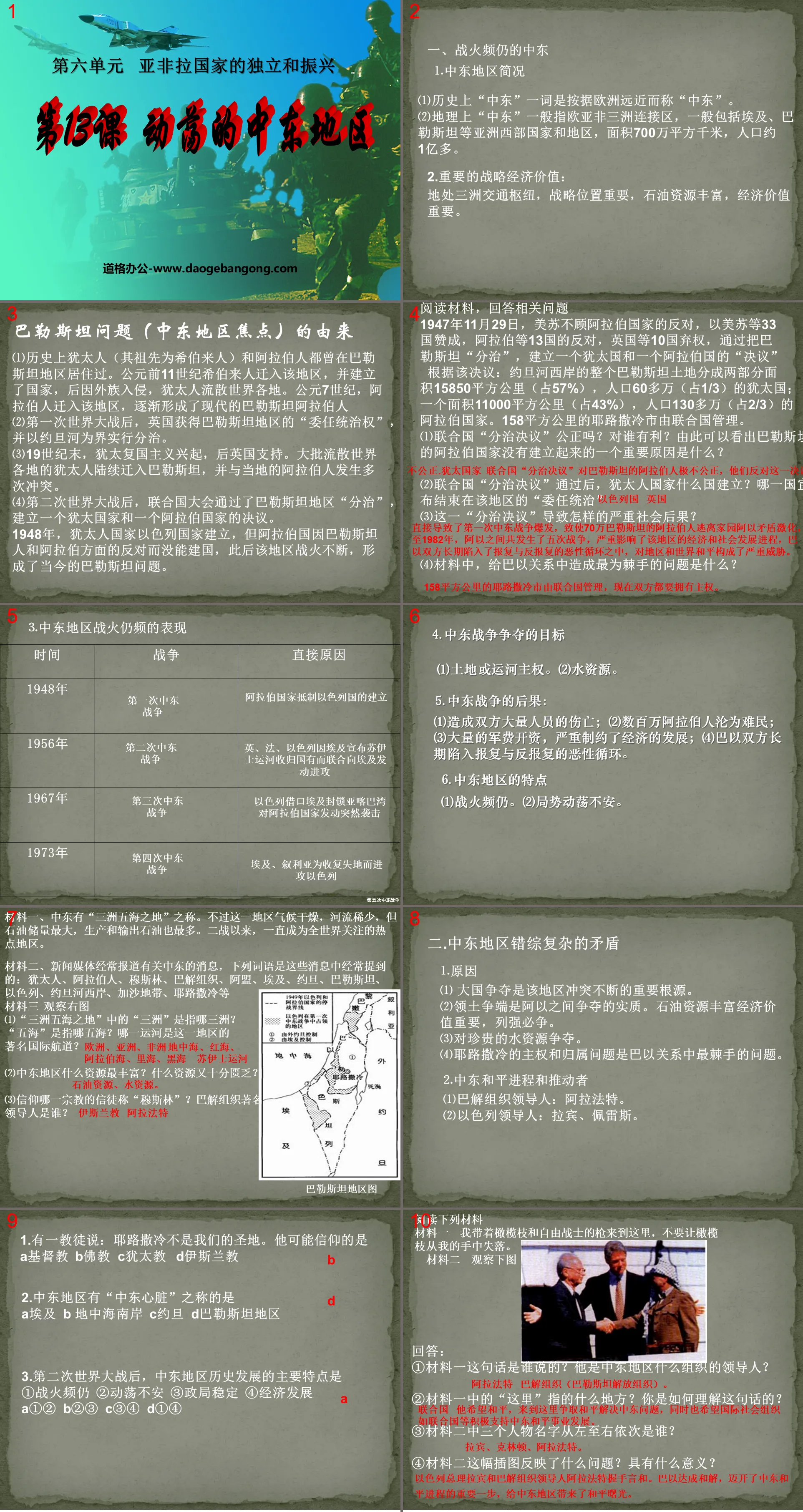 《動盪的中東地區》亞非拉國家的獨立與振興PPT課件5