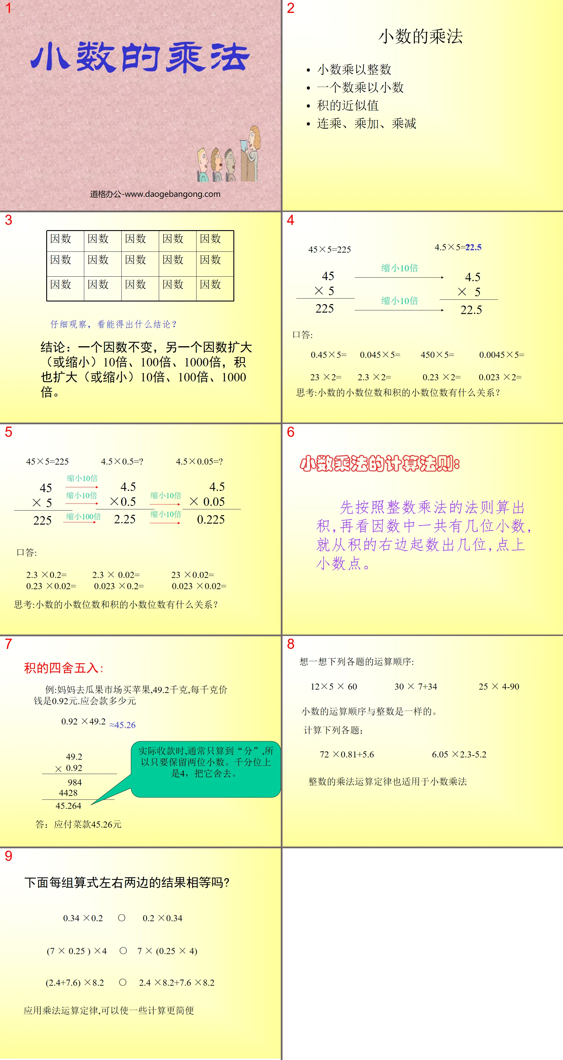 《小數的乘法》PPT課件