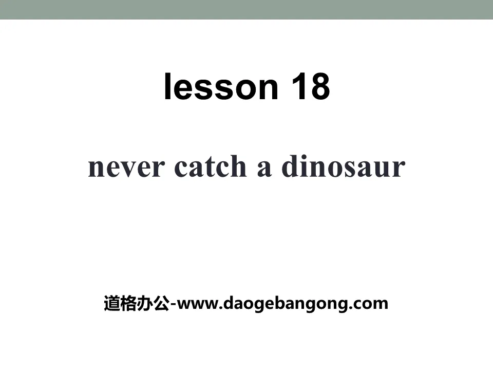 《Never Catch a Dinosaur》Safety PPT
