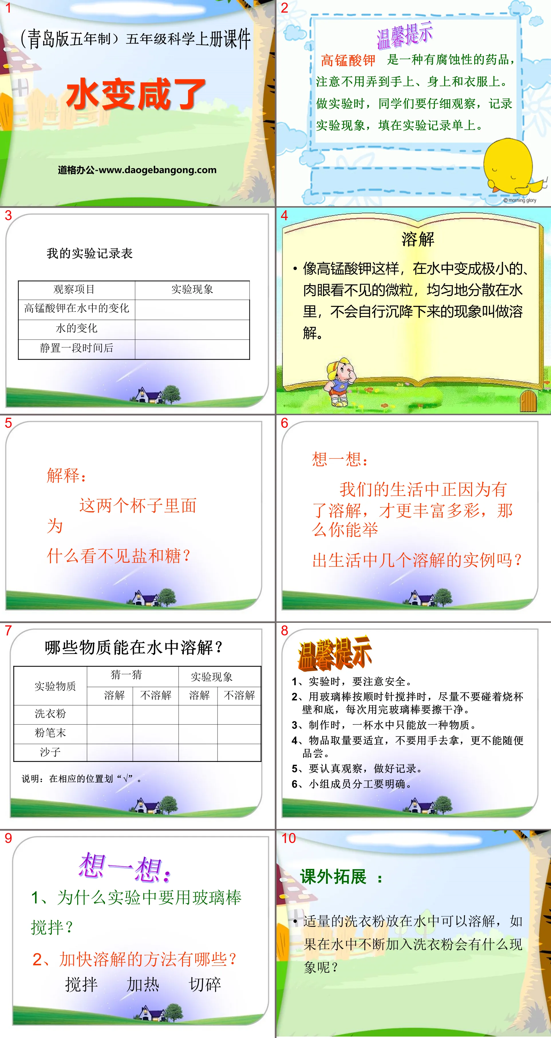 《水变咸了》PPT
