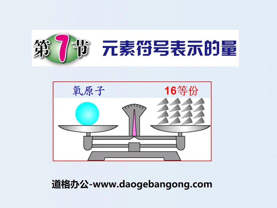 《元素符號表示的量》PPT