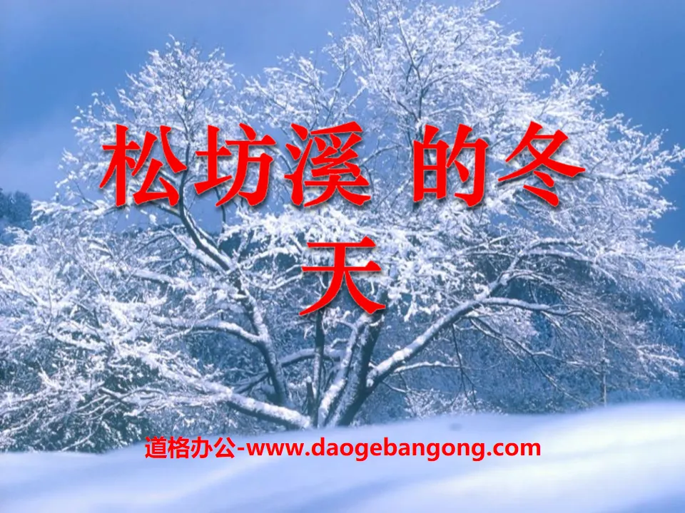 "Winter in Songfang Creek" PPT courseware 4