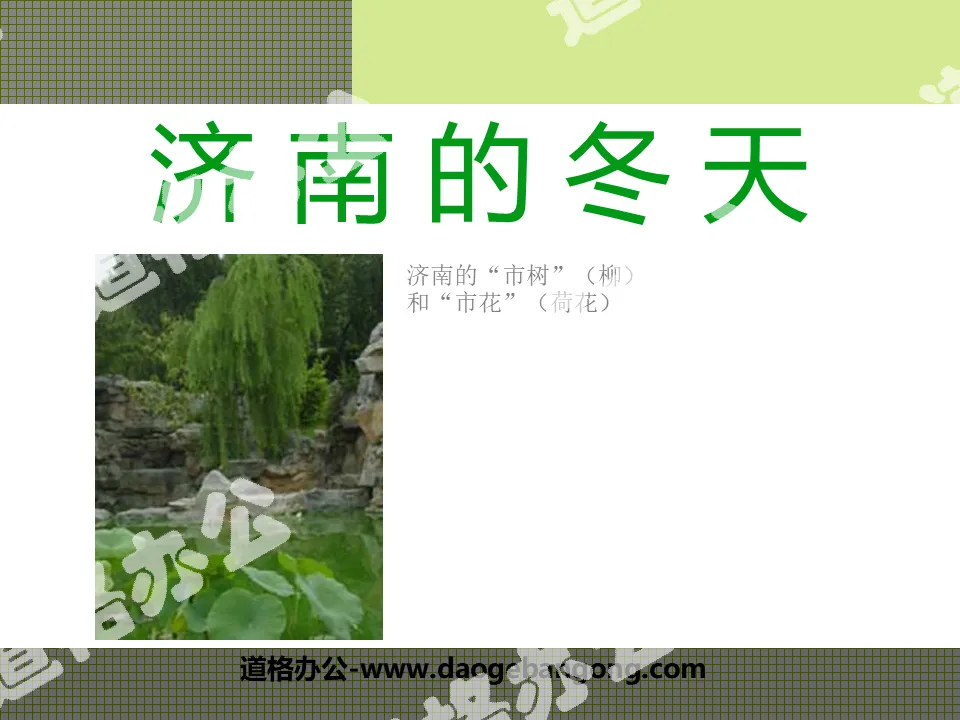 "Winter in Jinan" PPT courseware 3