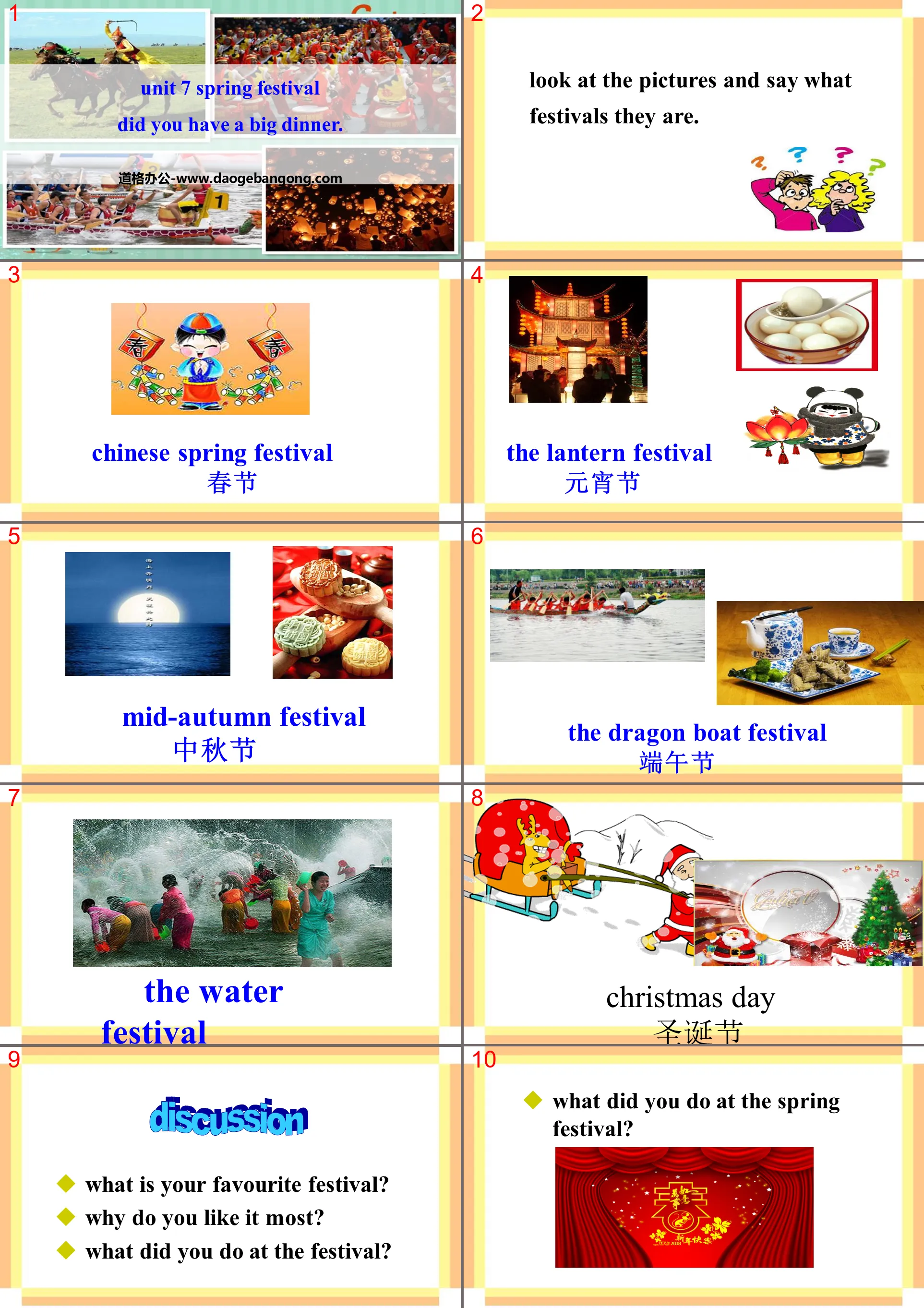 "Did you have a big dinner" Spring Festival PPT