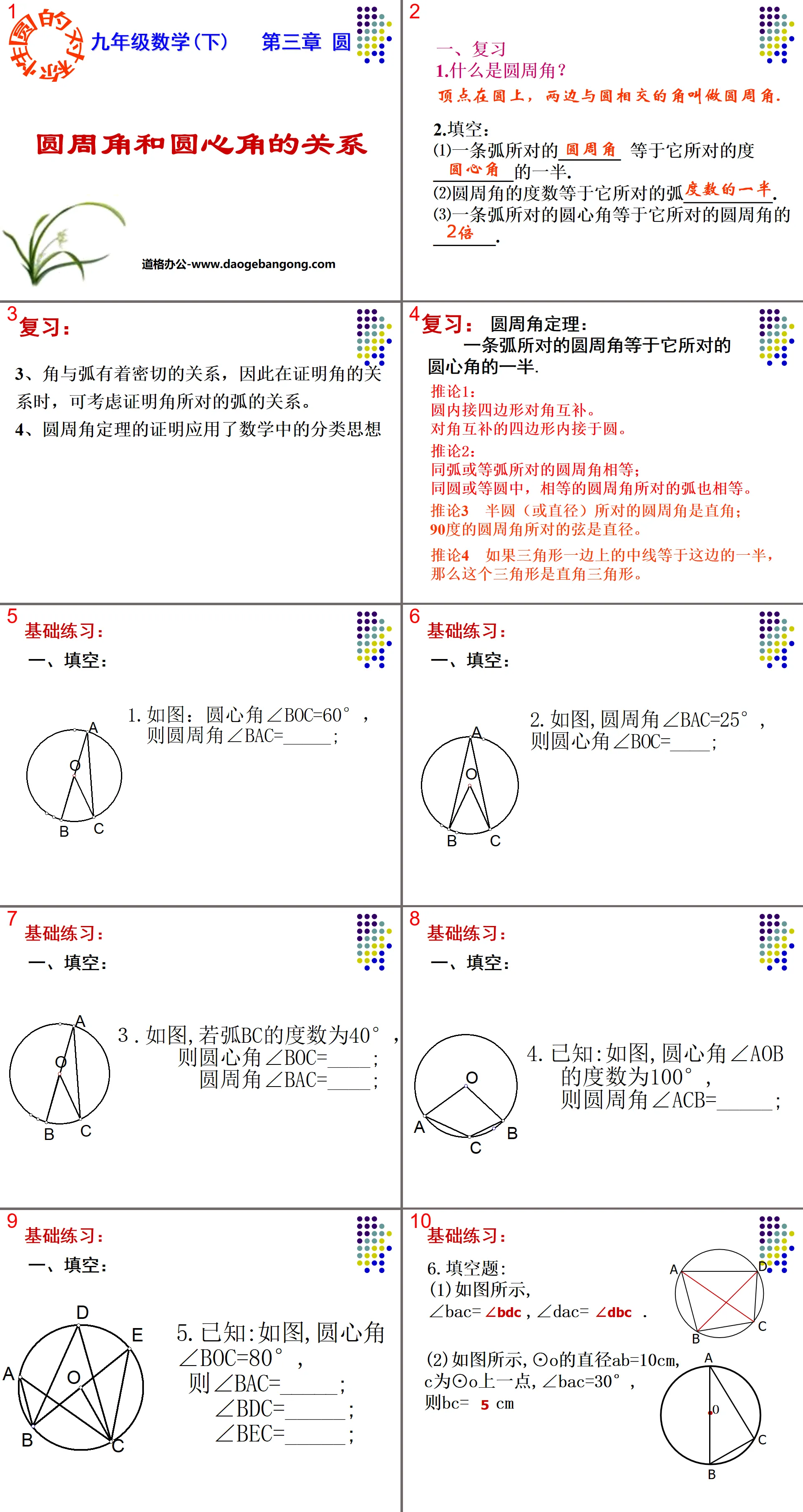 《圆周角和圆心角的关系》圆PPT课件2
