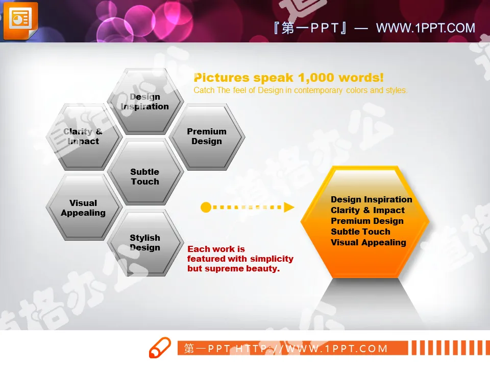 Parallel combination relationship slide chart material download