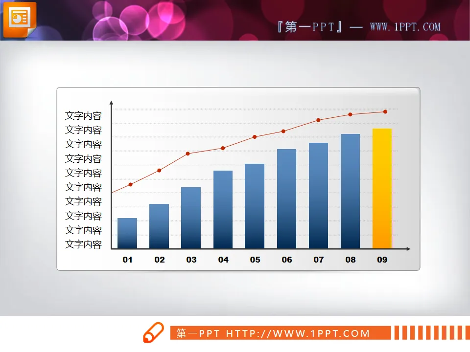 Data analysis PPT commonly used line chart material