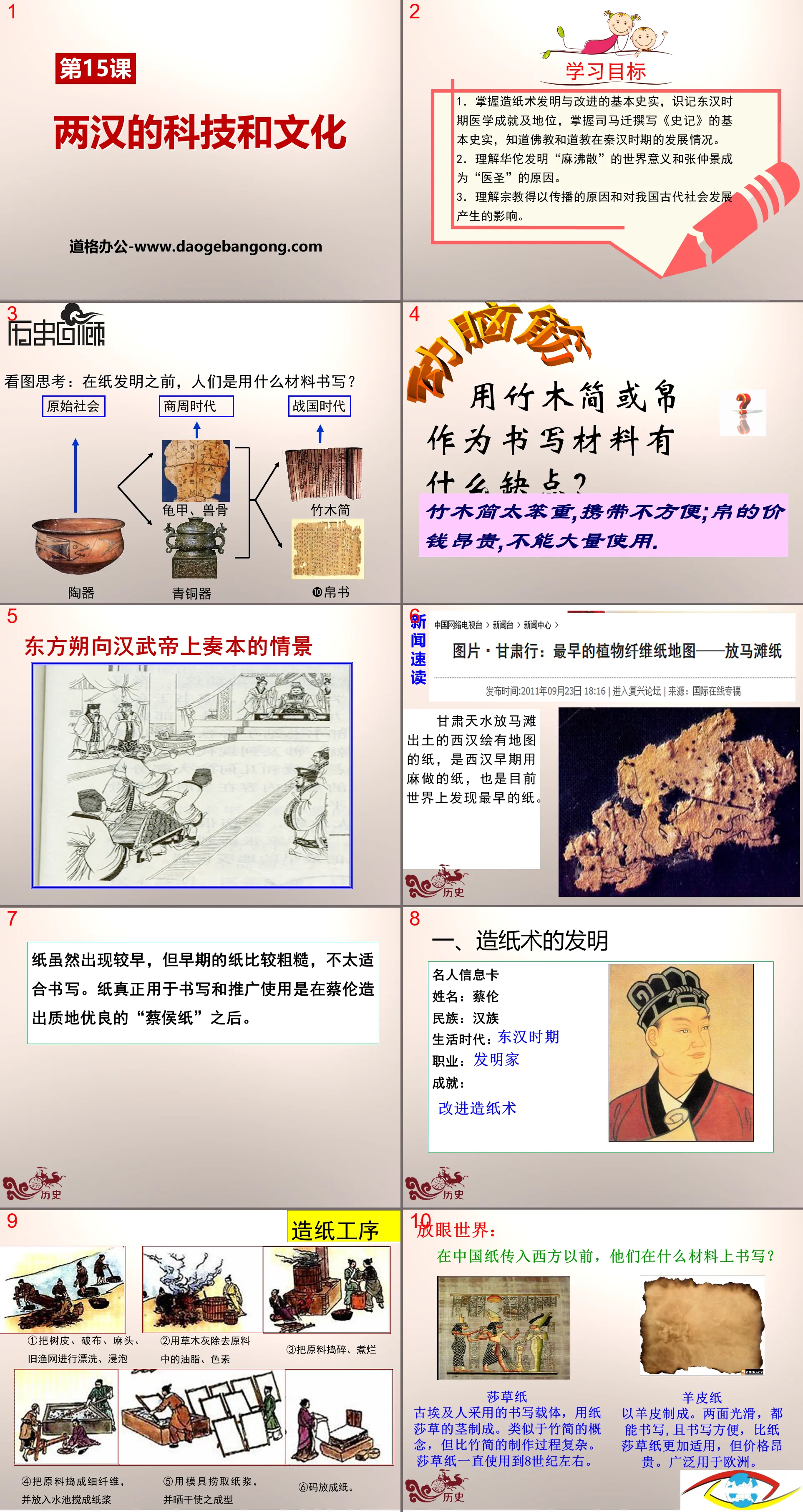 《两汉的科技与文化》PPT
