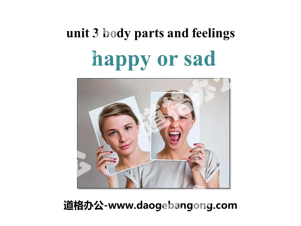 "Happy or Sad" Body Parts and Feelings PPT courseware
