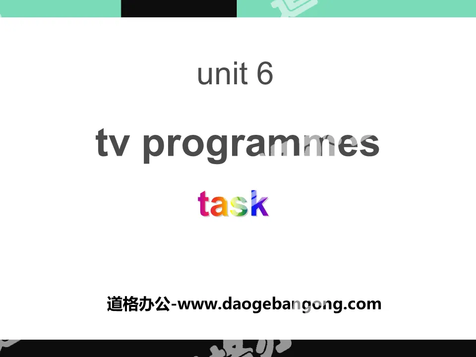 《TV programmes》TaskPPT