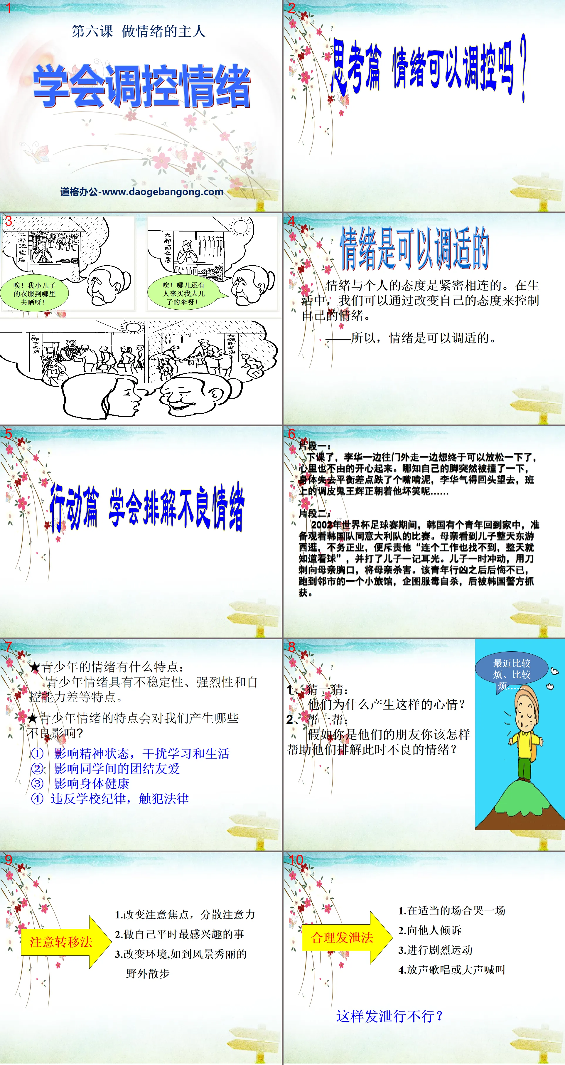 《学会调控情绪》做情绪的主人PPT课件4
