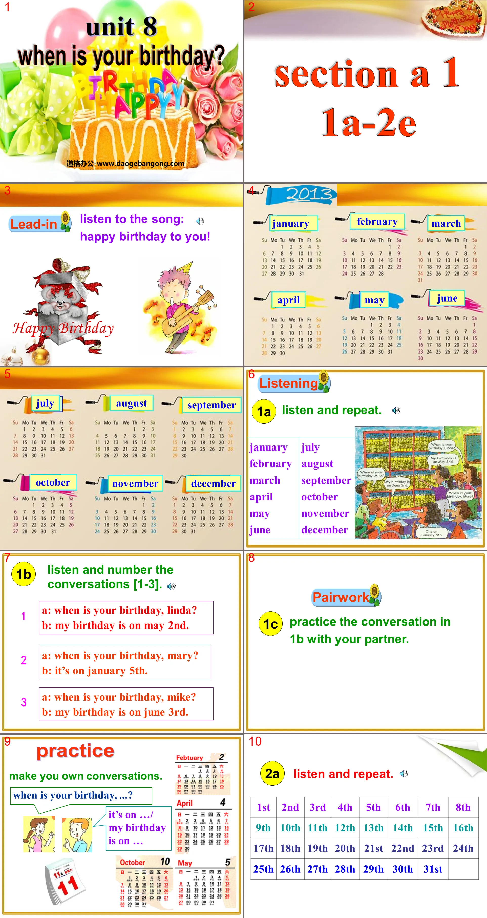 《When is your birthday?》PPT课件3