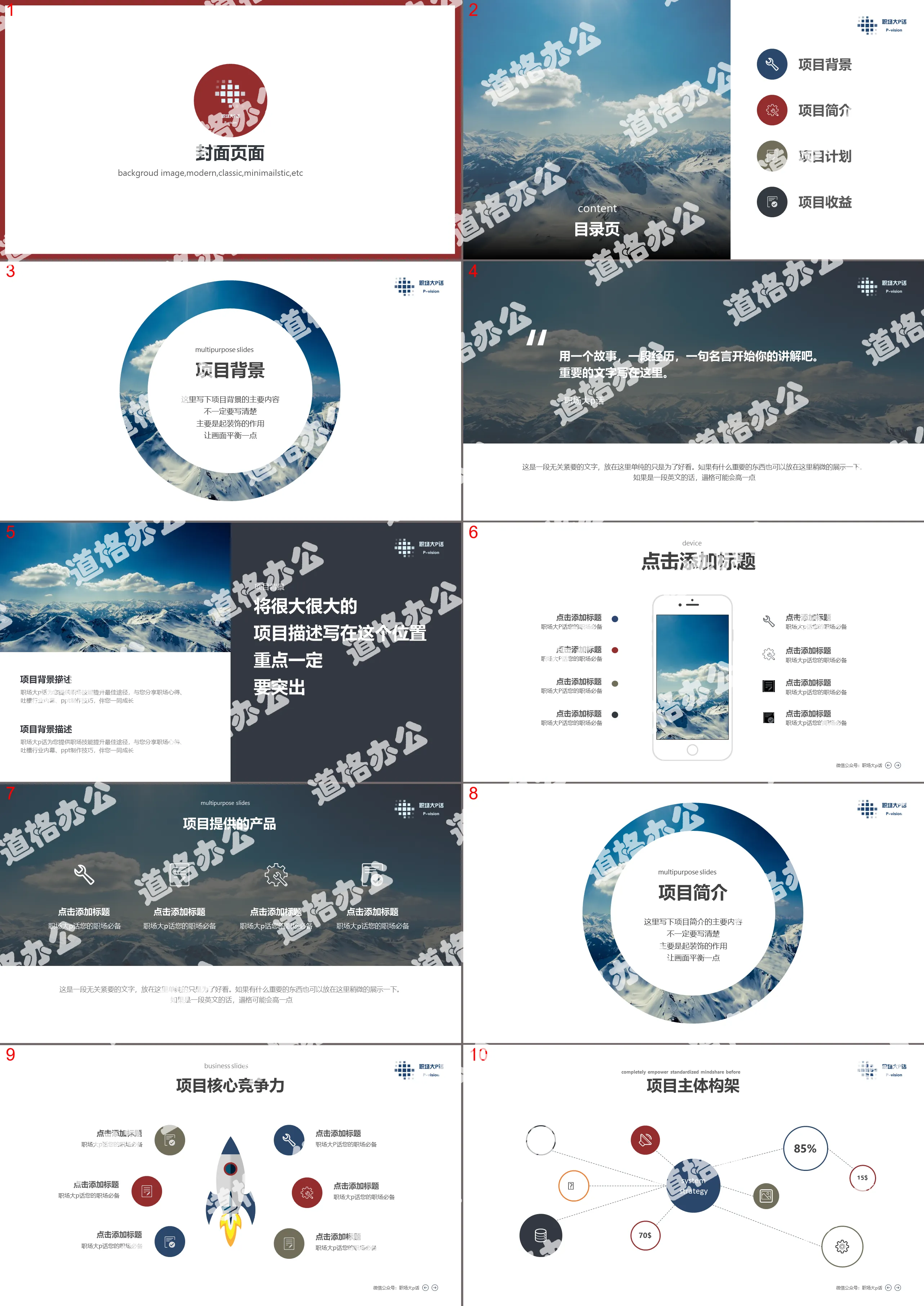 简洁图片排版风格的融资报告PPT模板