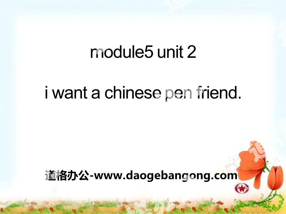 《I want a Chinese pen friend》PPT课件2
