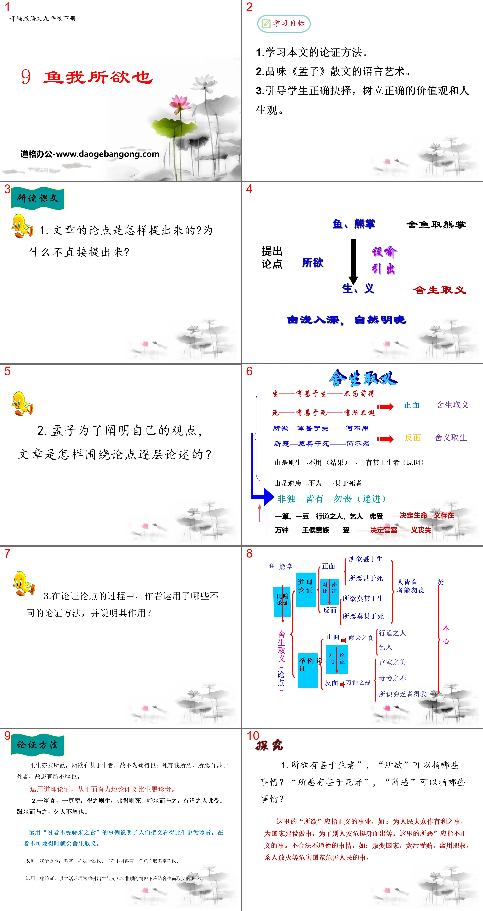 "Fish I Want" PPT teaching courseware