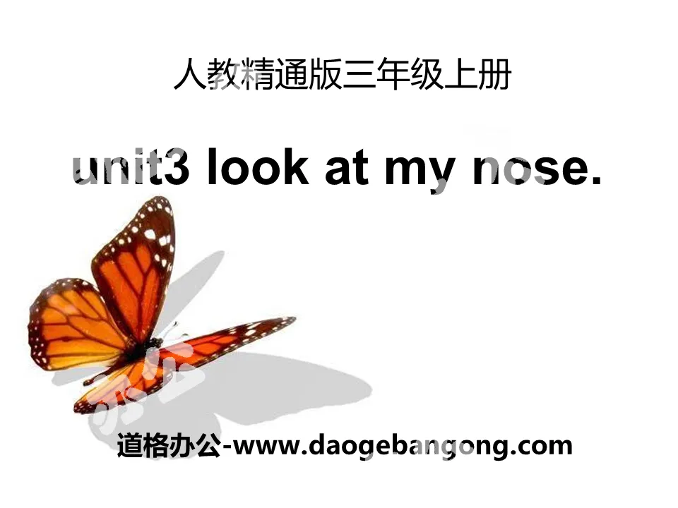 "Look at my nose" PPT courseware 4