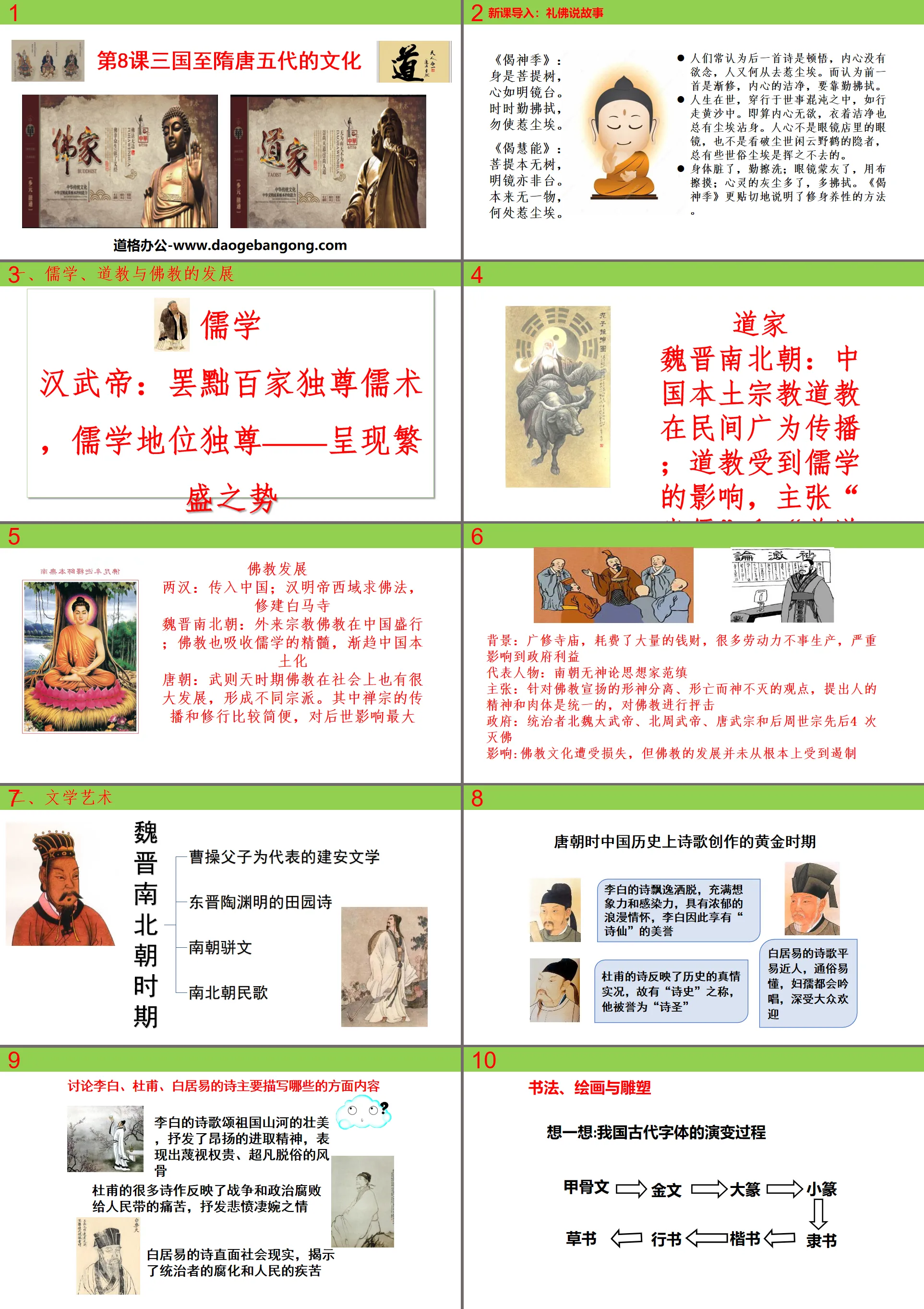 "The Culture of the Three Kingdoms to the Sui, Tang and Five Dynasties" The ethnic blending of the Three Kingdoms, Jin and Southern and Northern Dynasties and the development of the unified multi-ethnic feudal country in the Sui and Tang Dynasties PPT tea