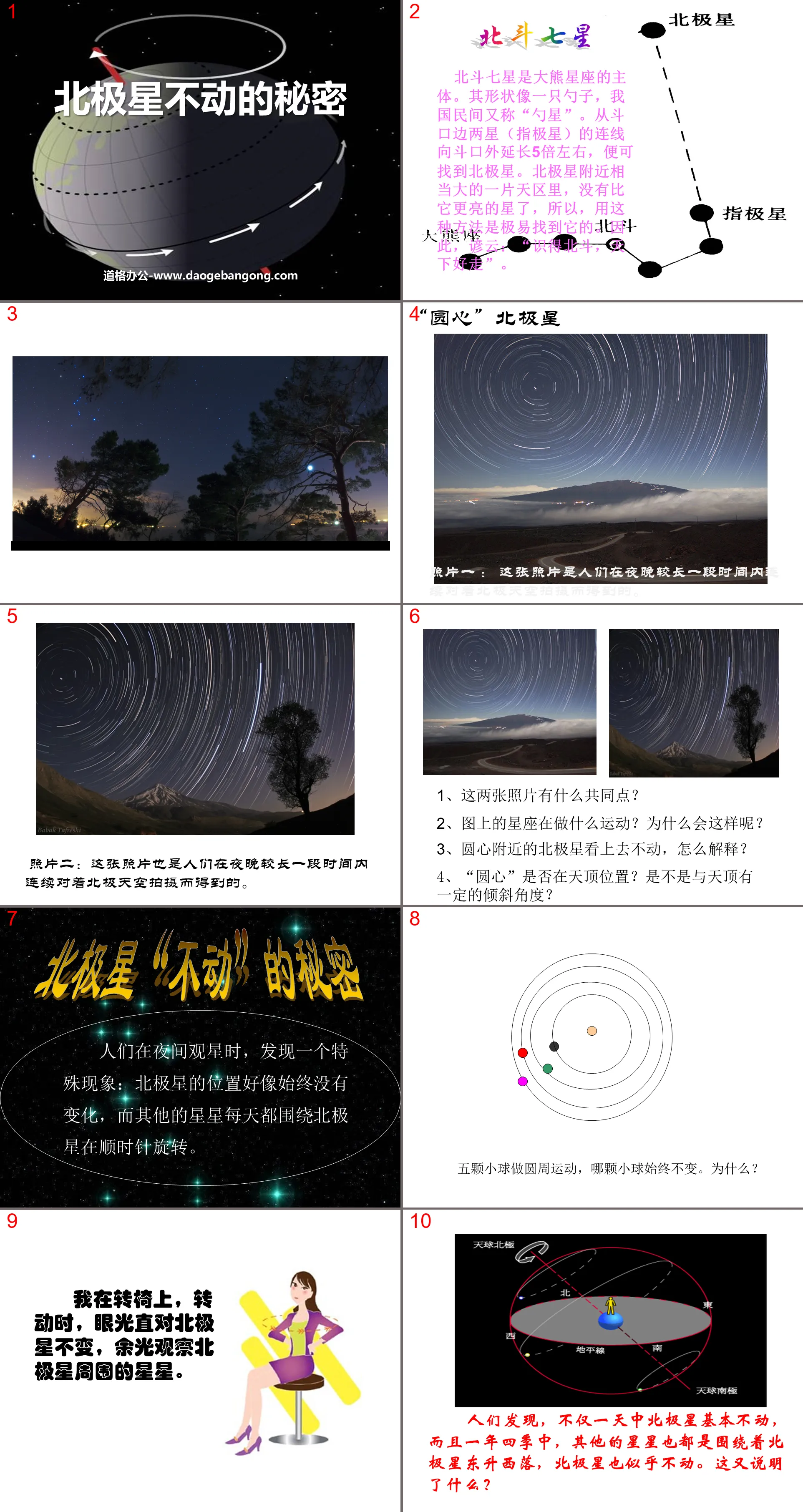 《北极星“不动”的秘密》地球的运动PPT课件3