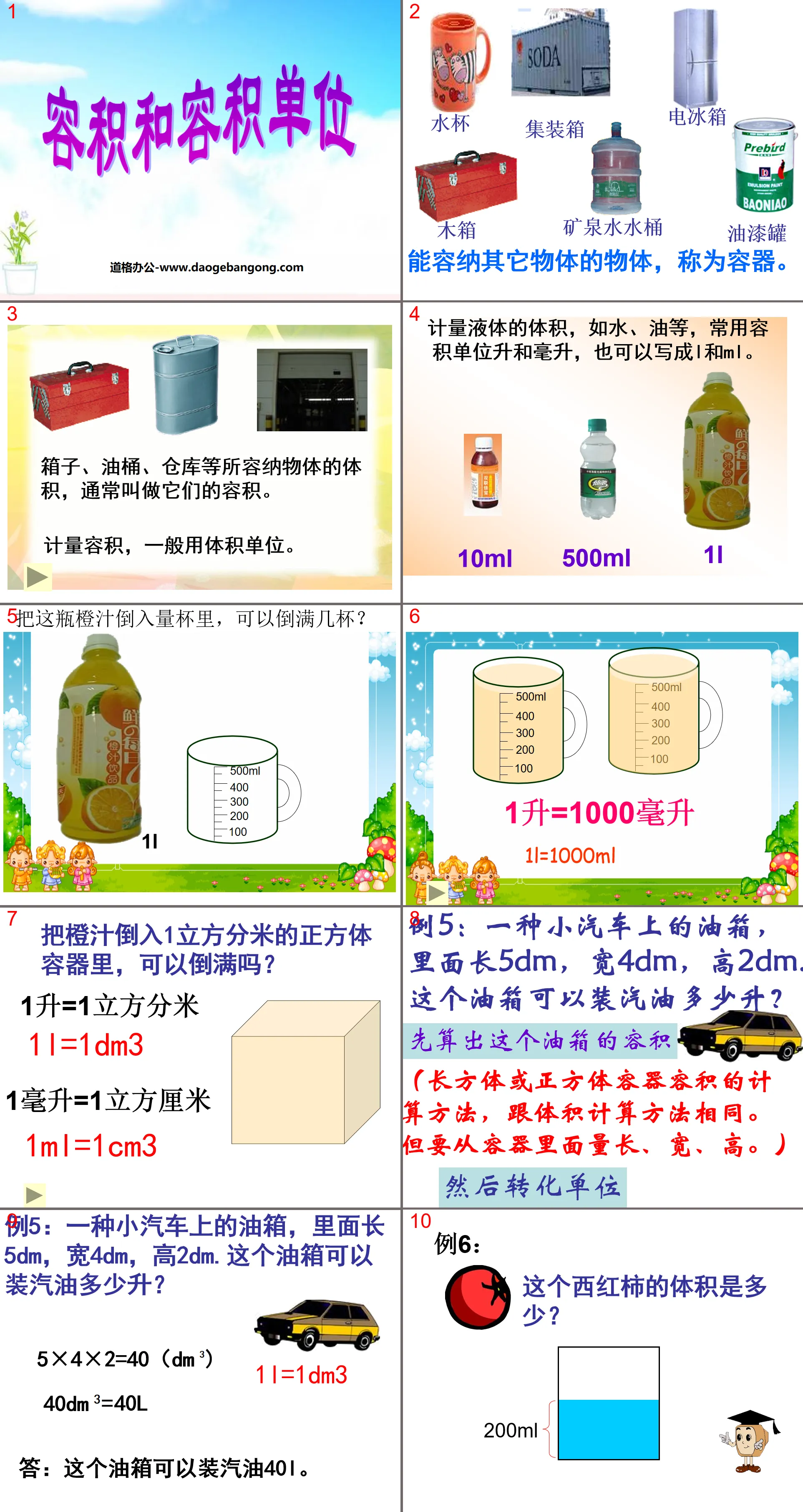 "Volume and Volume Units" PPT courseware on understanding cuboids and cubes