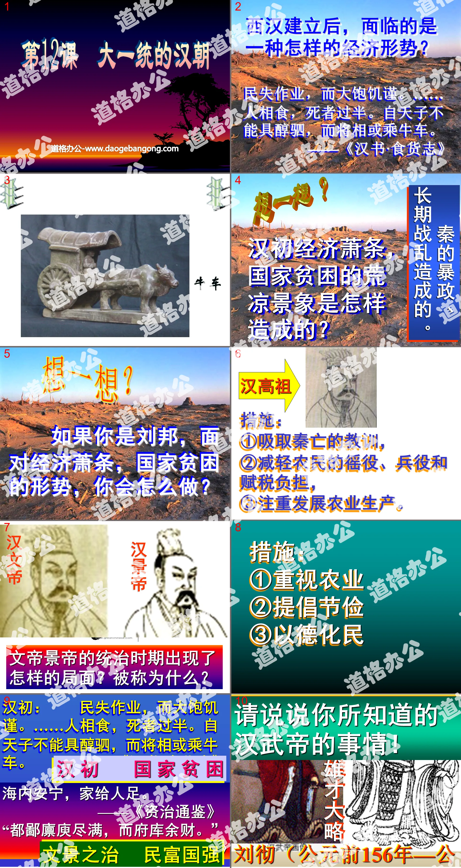 "The Unified Han Dynasty" The establishment of a unified country PPT courseware 7