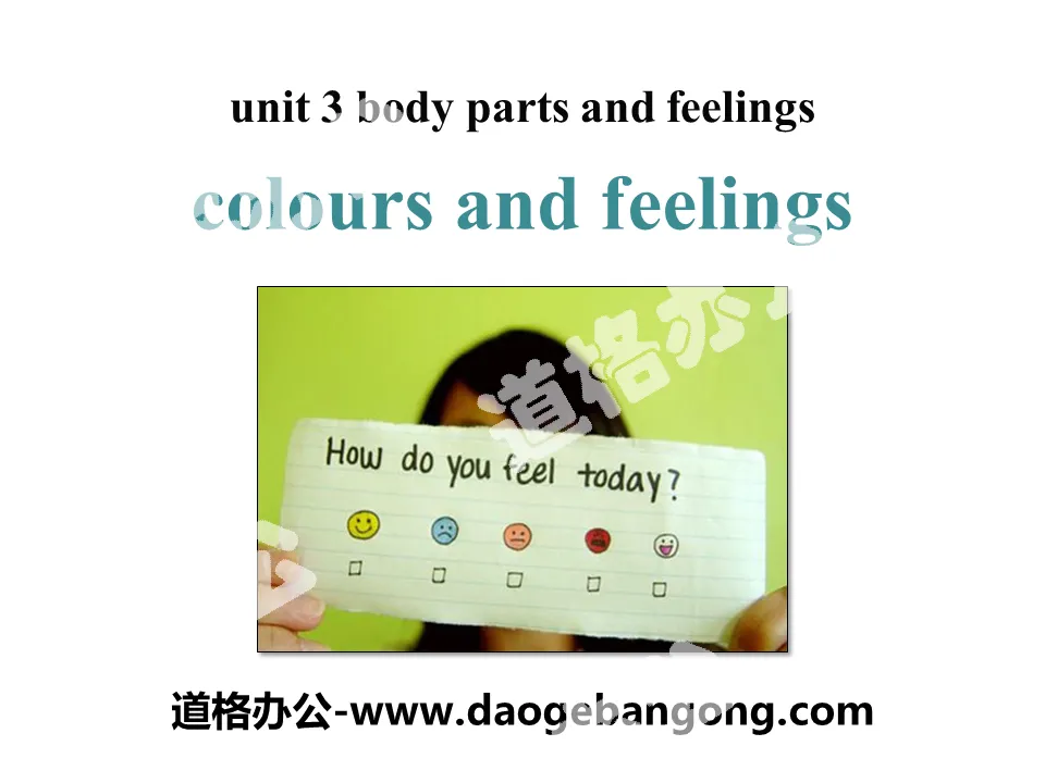 《Colours and Feelings》Body Parts and Feelings PPT
