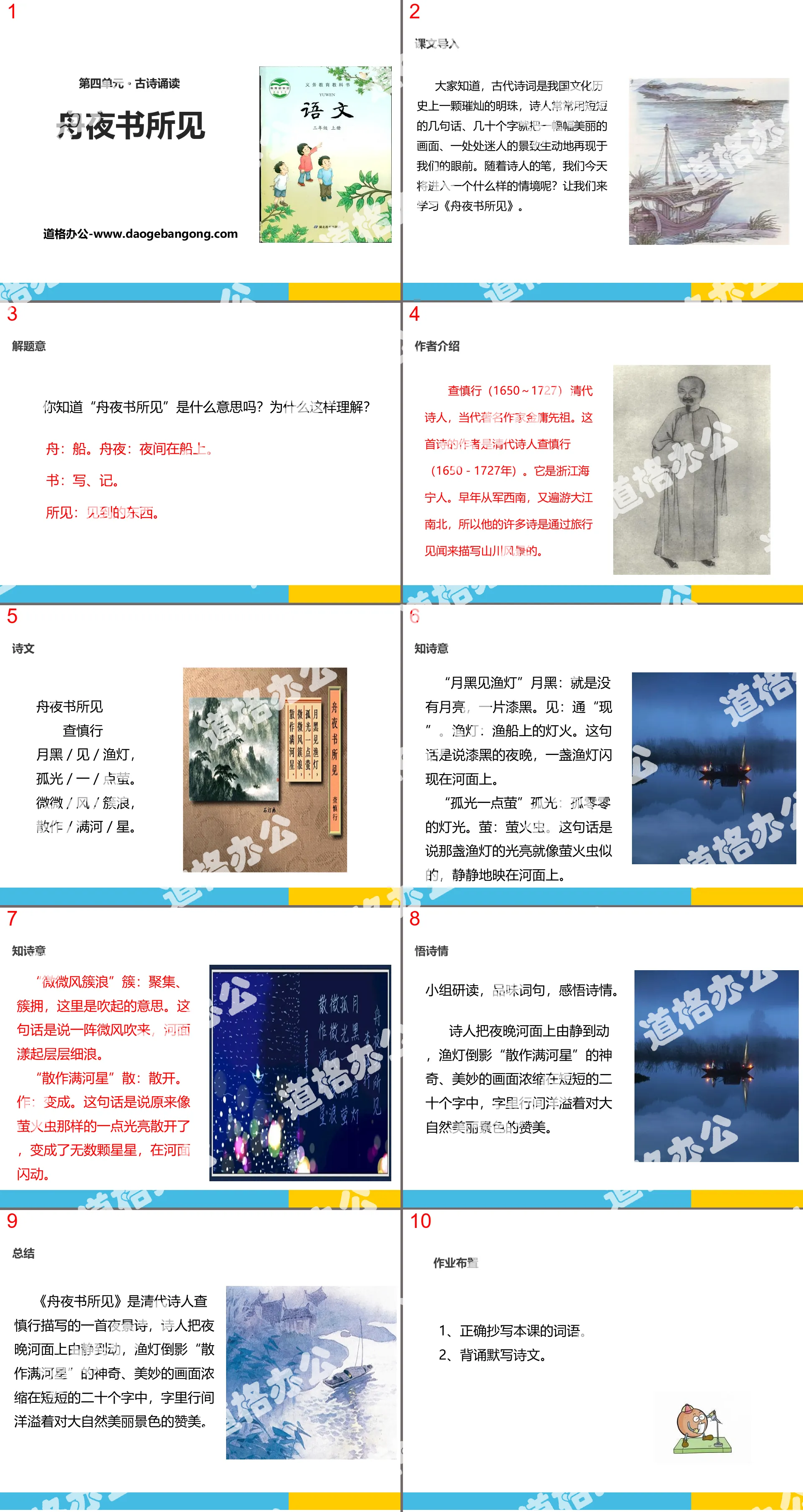 "What I Saw in Zhou Ye Shu" PPT