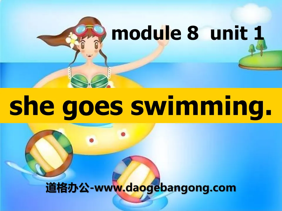 《She goes swimming》PPT課件2