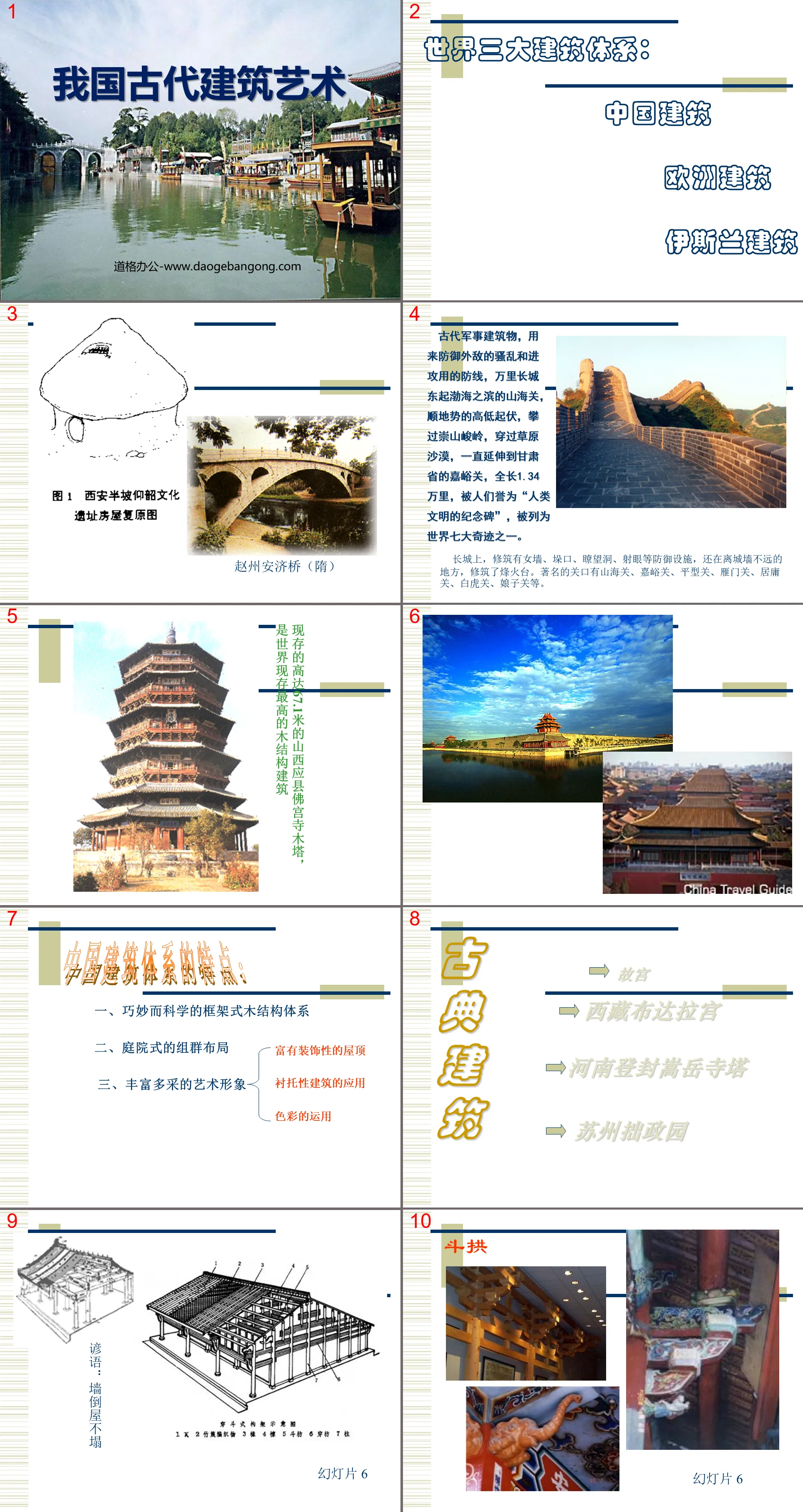 "Ancient Chinese Architectural Art" PPT Courseware 2