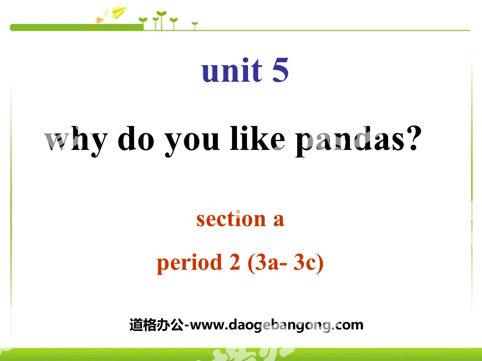 "Why do you like pandas?" PPT courseware 4