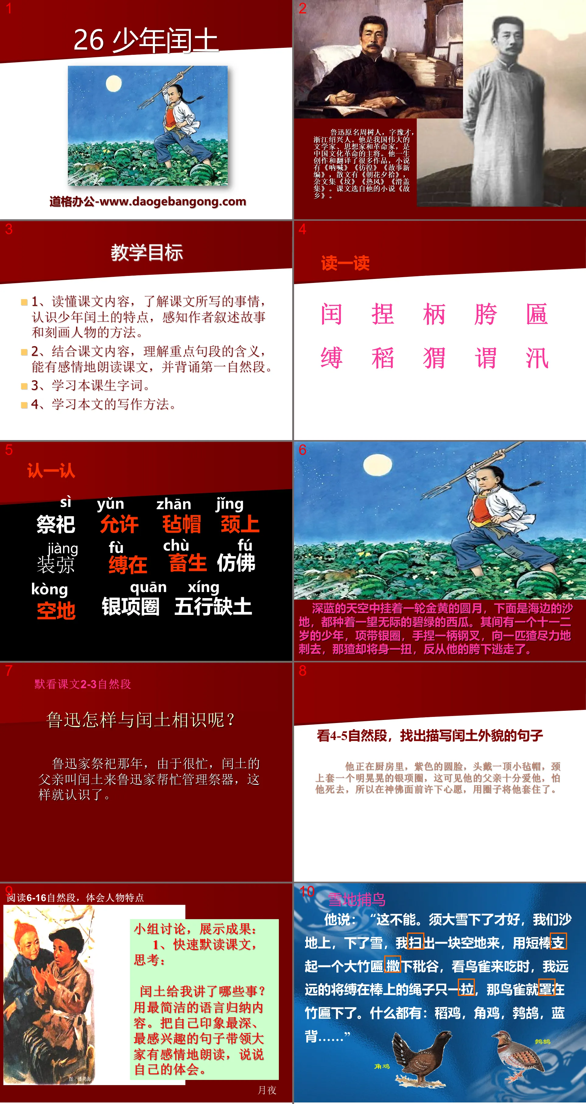 《少年闰土》PPT课件7