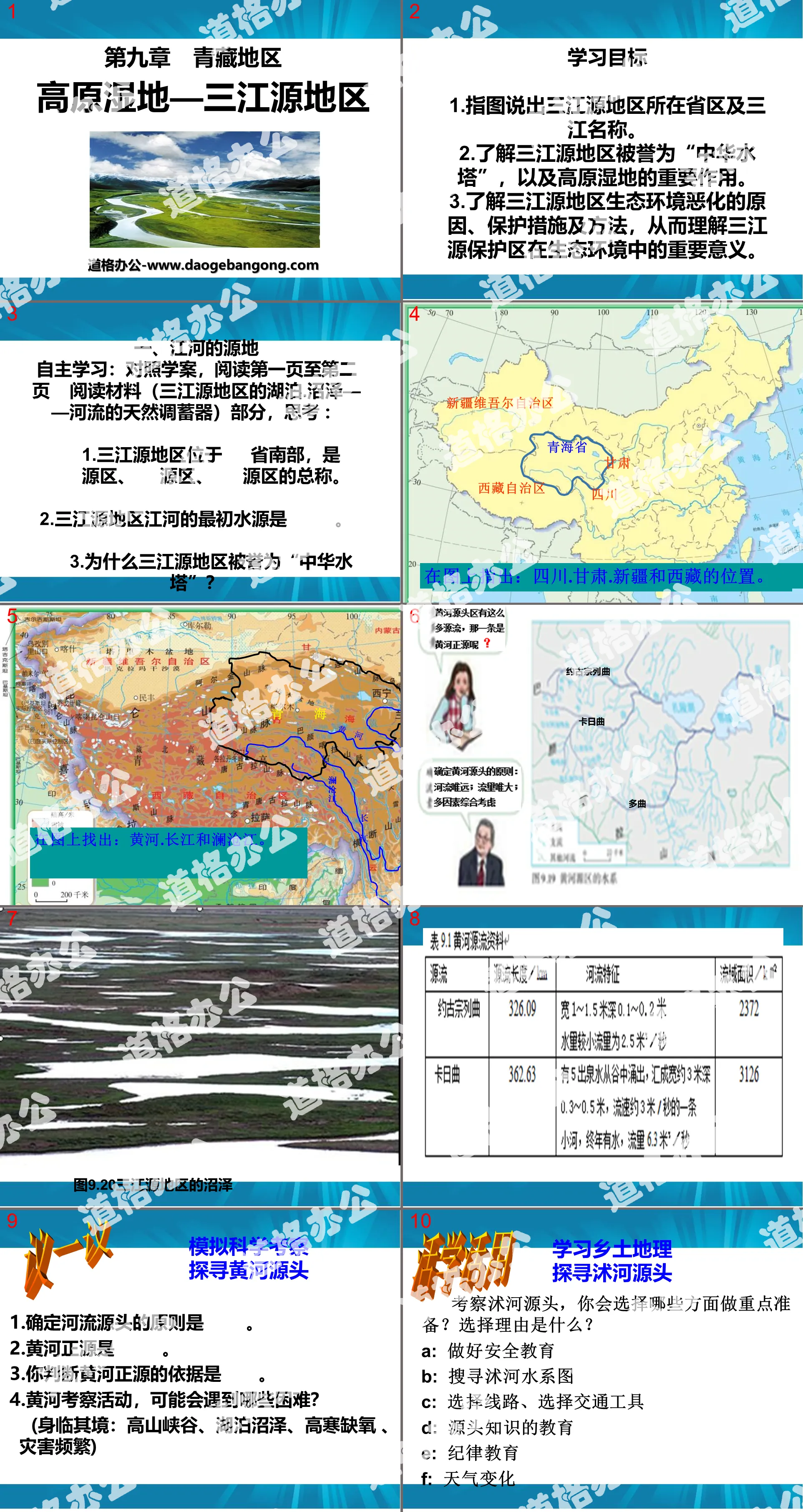 《高原湿地三江源地区》青藏地区PPT课件4
